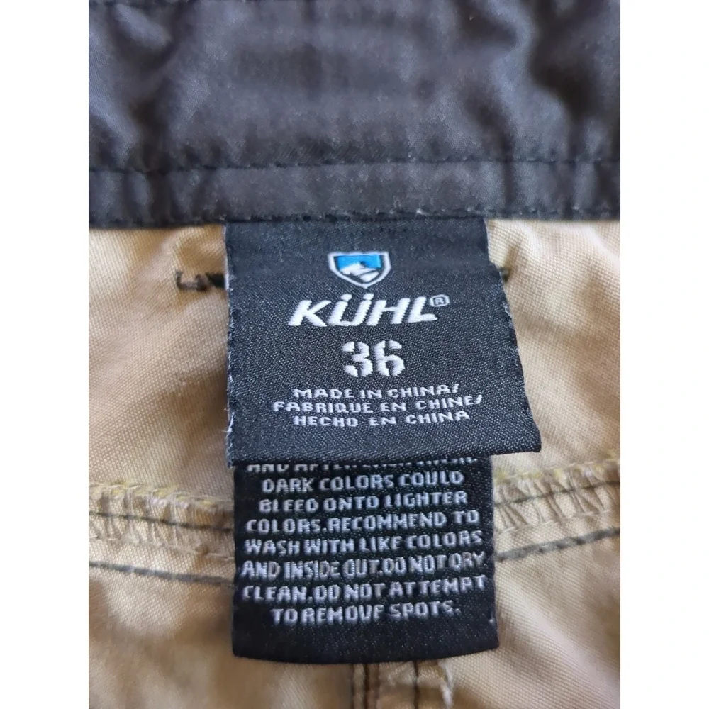 Kuhl Ambush Cargo Shorts‎ Vintage Patina Dye Sz 36 Green 12